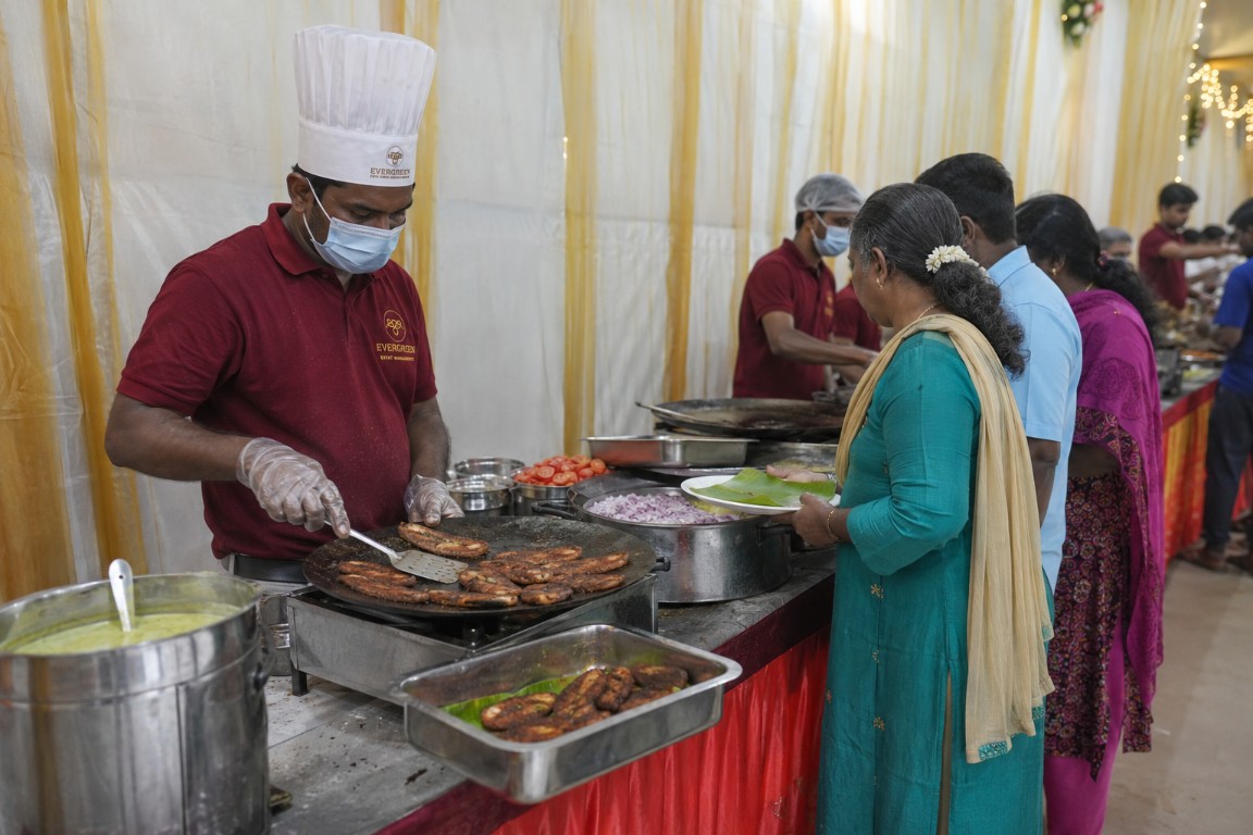 Live Counter at an Ever Green catered event